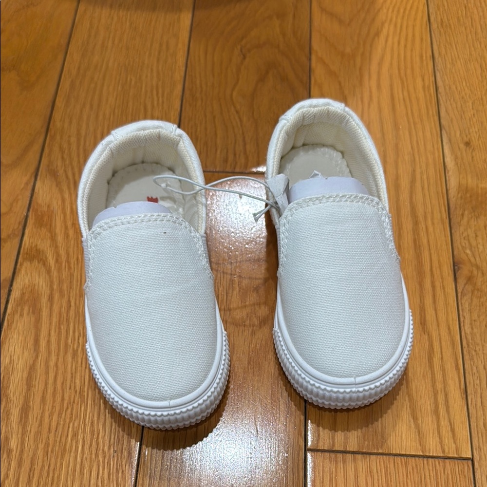 Kids White Slip-On Shoes